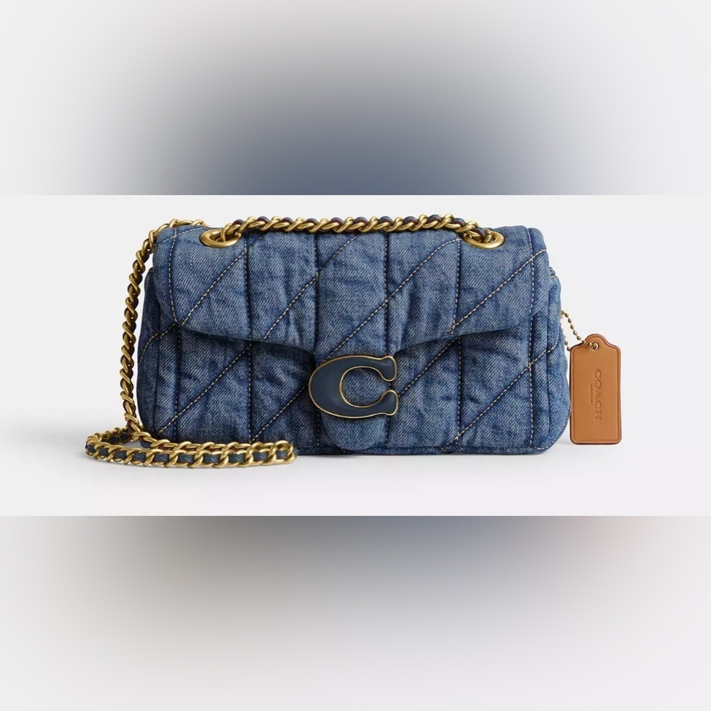 Coach denim tabby 20’ with quilting